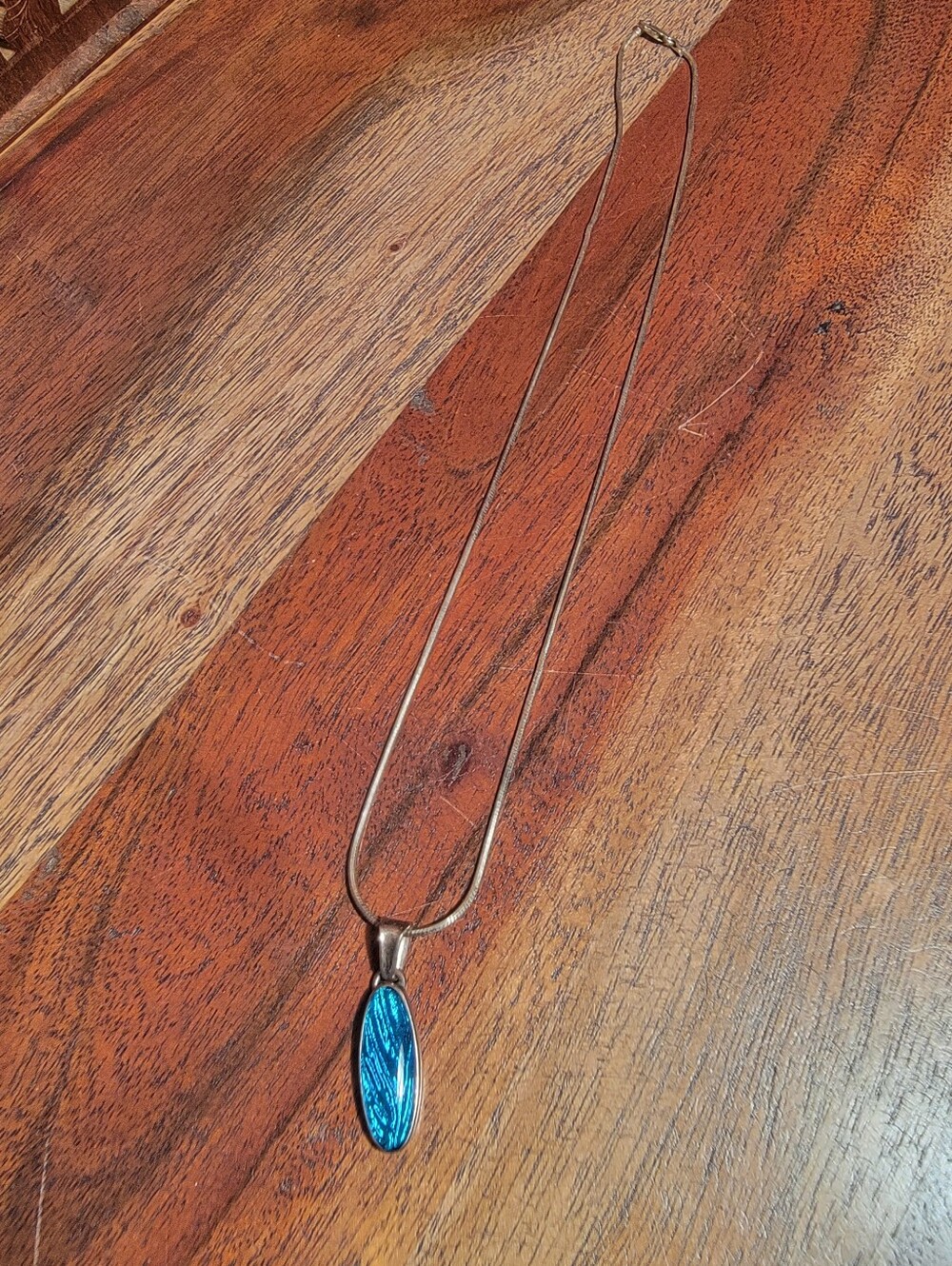 Sterling Silver Morpho Butterfly Wing Irridescent Blue Necklace With Pendant